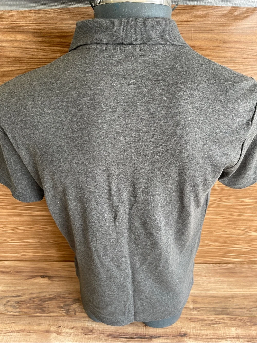 Polo Ralph Lauren Mens medium Classic Fit Charcoal Heather Pique Polo Shirt